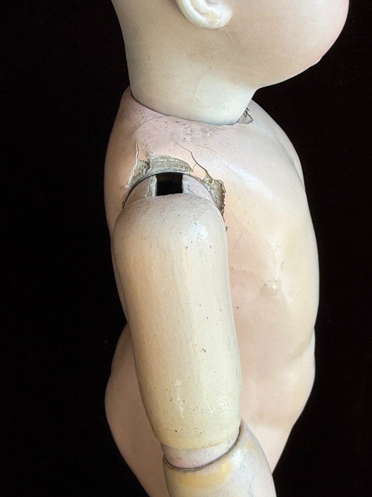 Antique German 16” Gebruder Heubach 10532 Bisque Head Character Doll
