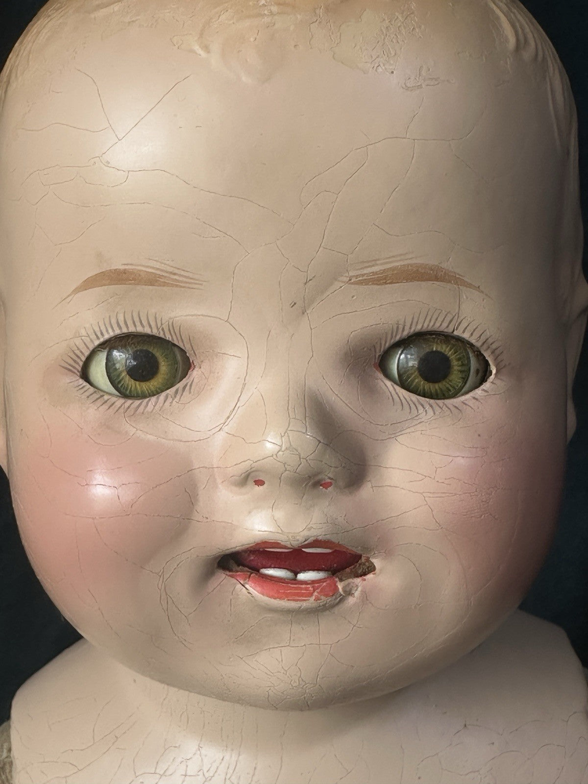 Vintage American E.I.H Horsman Composition “Gold Medal Baby” 19” Doll