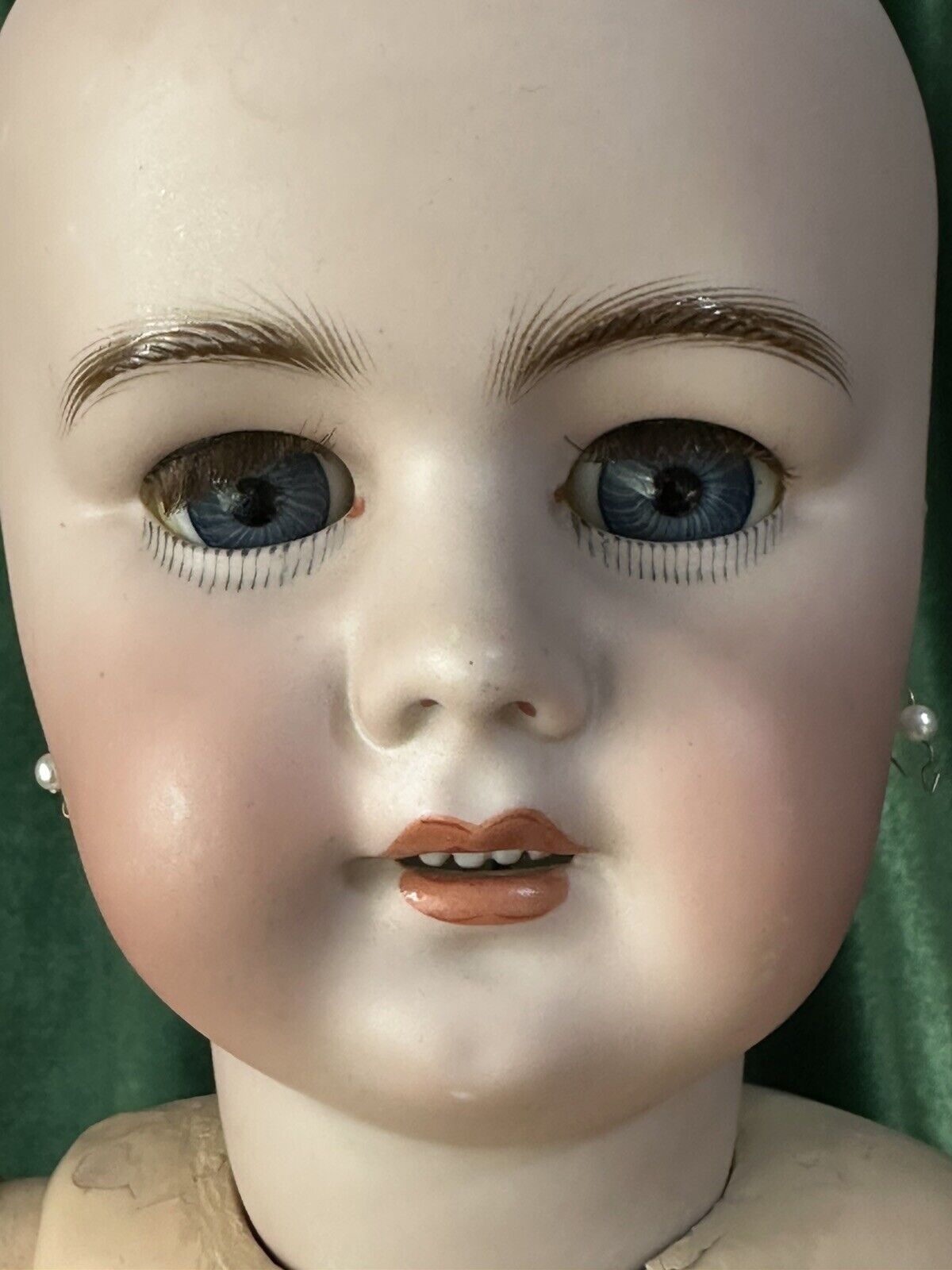 Antique Large 29” Department Jumeau Bisque Head Doll Working Voicebox