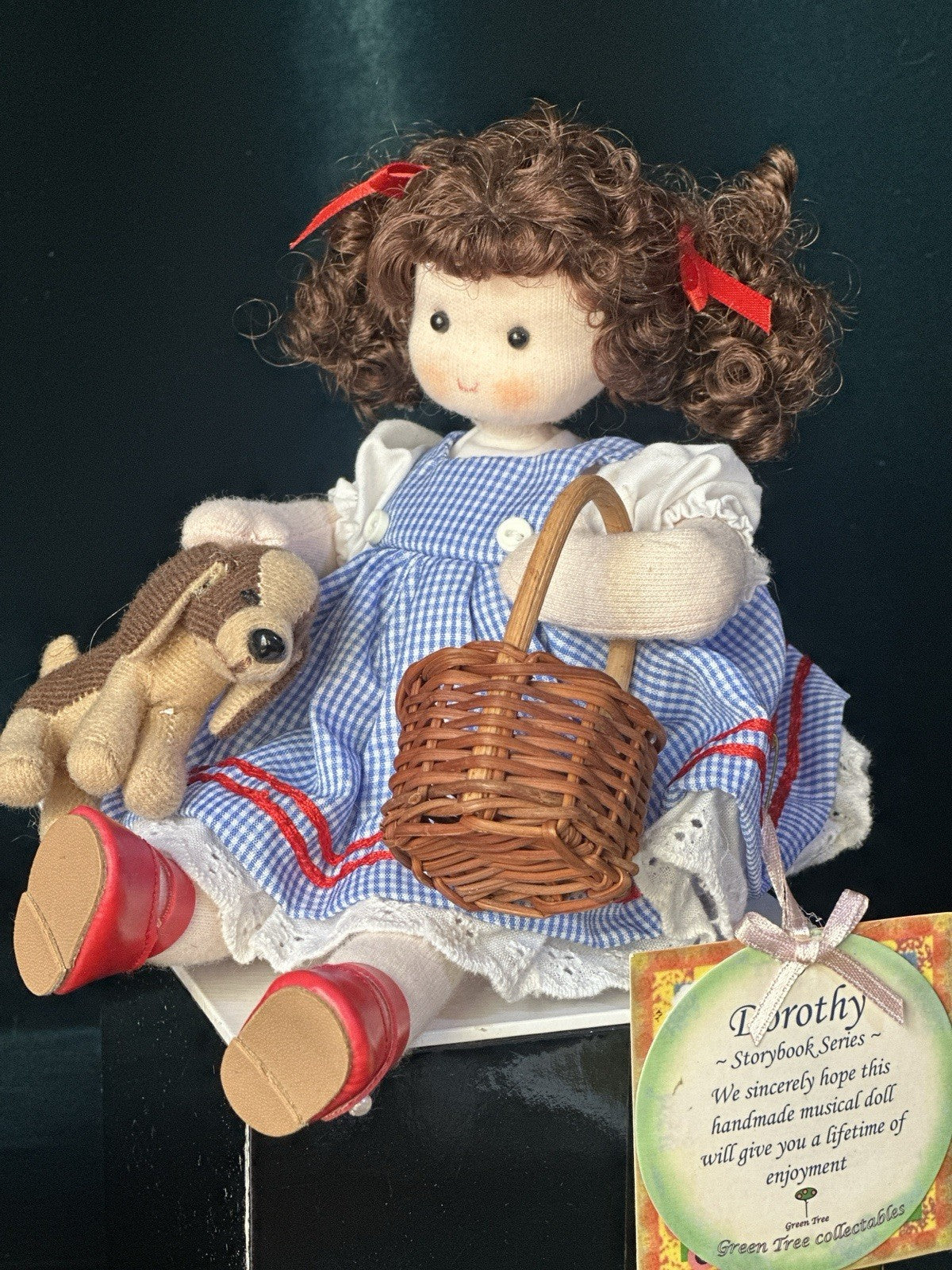 Lot Of 2 Green Tree Collectables Musical Dolls: Dorothy Wizard of Oz /Goldilocks