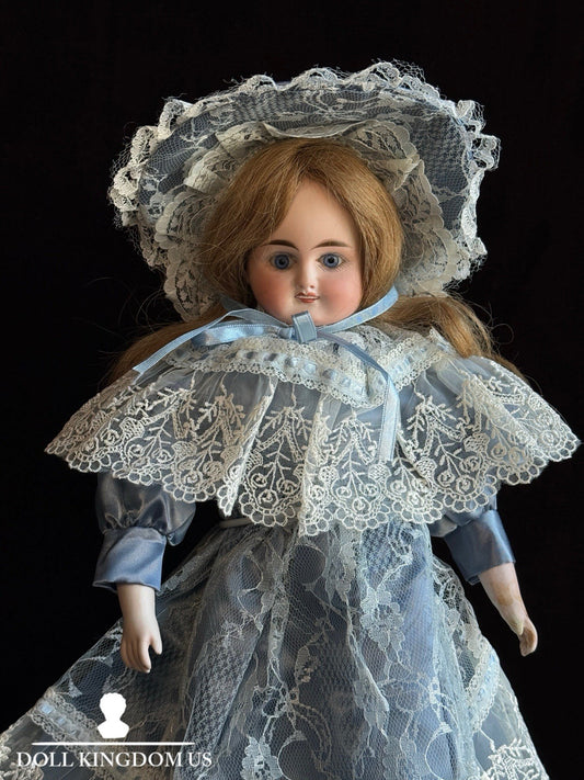 Antique German 17” ABG (?) Turned Head Bisque Shoulder Head Doll