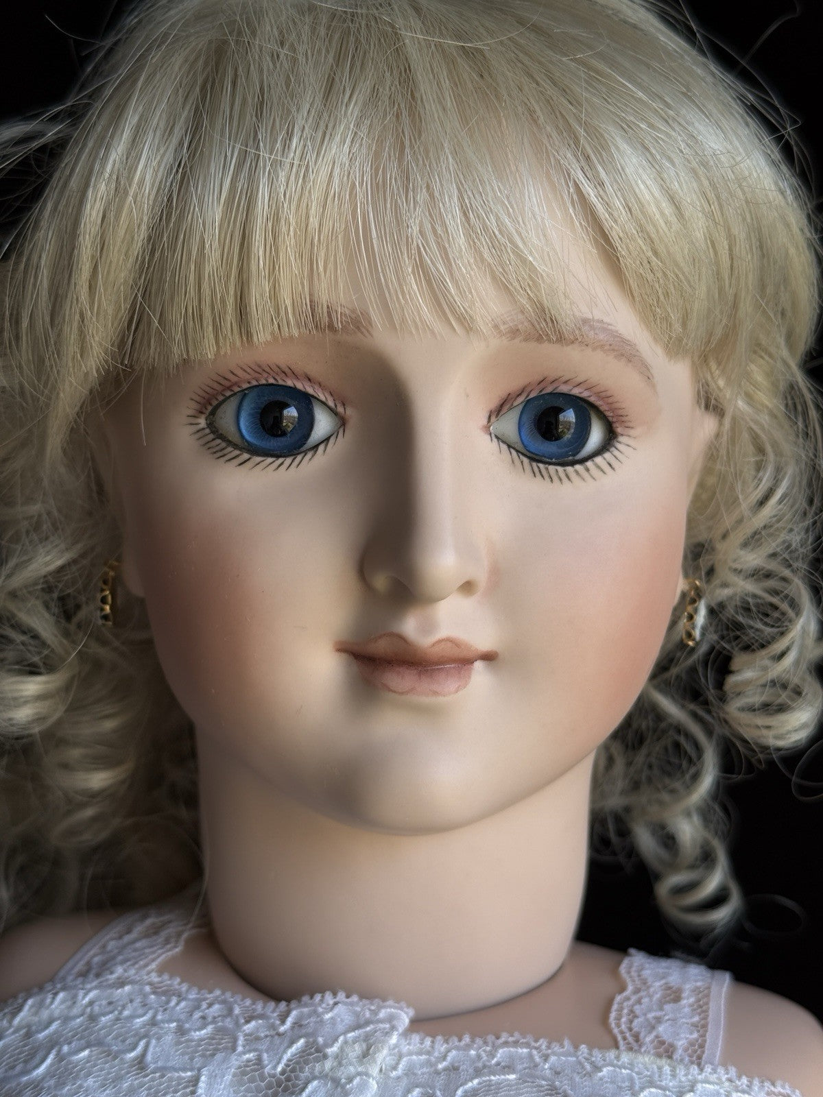 Large Porcelain 31" Repro of Antique Bru Lady Grace Caracter Doll by Rose Pinkul