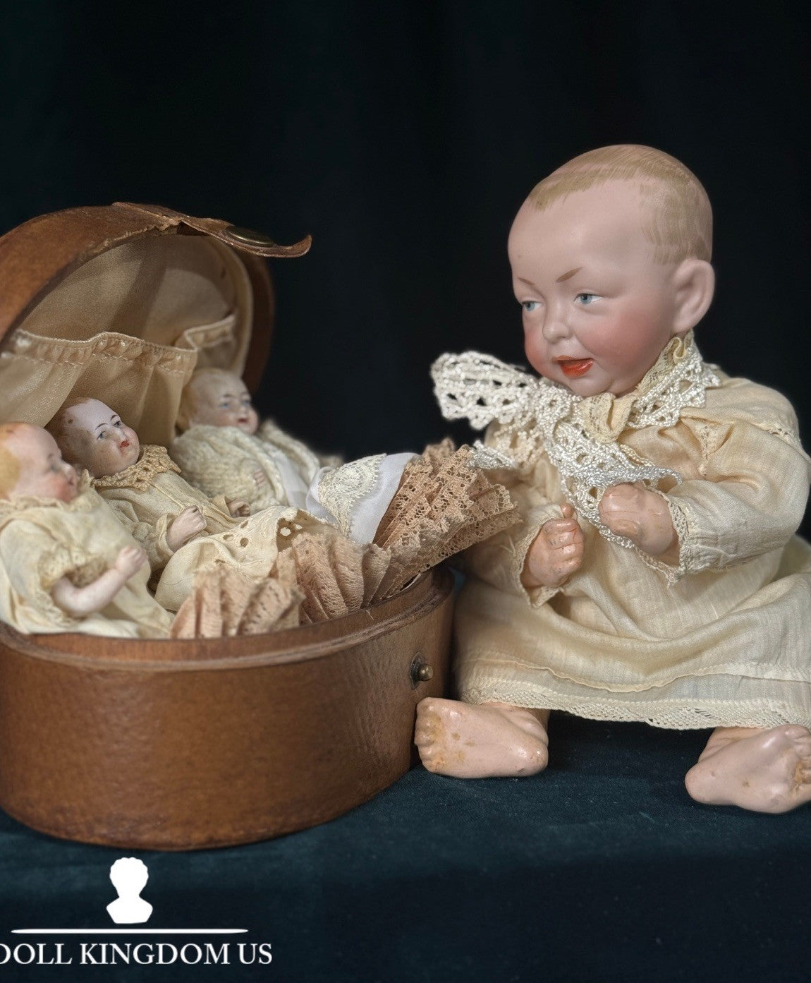 Antique German 11” Kammer Reinhardt 100 Kaiser Bisque Head Baby Doll