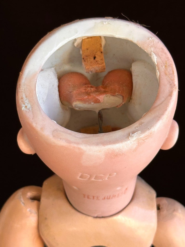 Antique German French 15” Tete Jumeau Dep Bisque Head Doll Working Crier