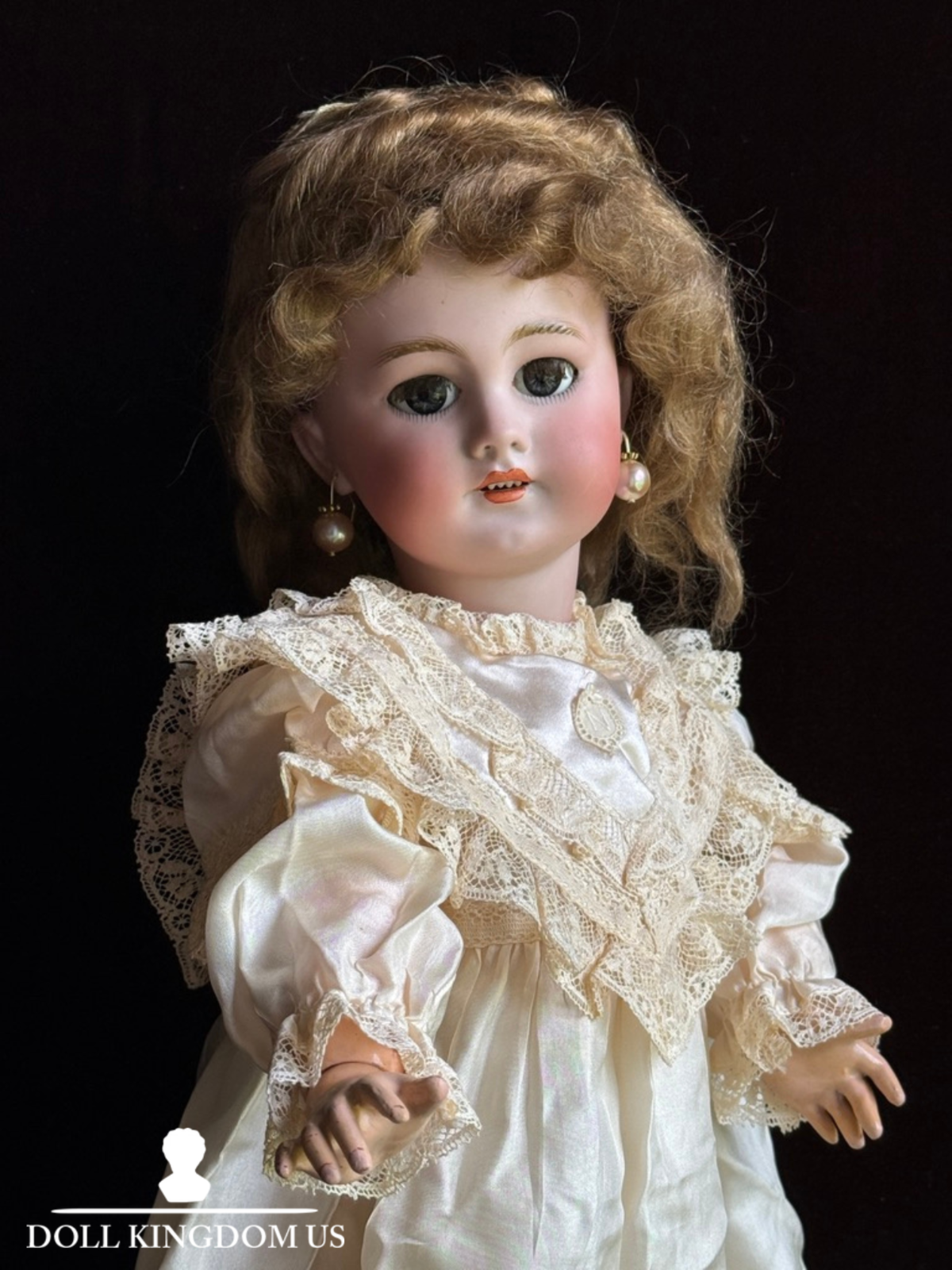 Antique German French 18” Tete Jumeau Simon Halbig Dep Bisque Head Doll