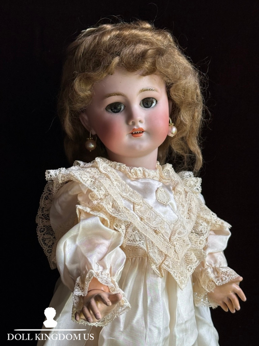 Antique German French 18” Tete Jumeau Simon Halbig Dep Bisque Head Doll