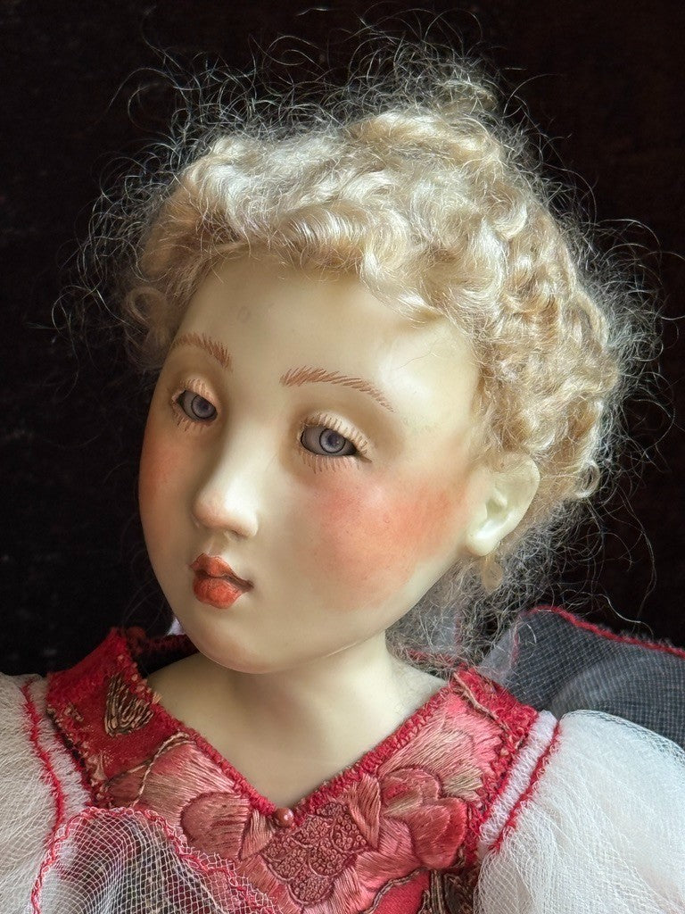 OOAK Collectible Judith & Lucia Friedericy Ballerina Wax Over Porcelain Doll