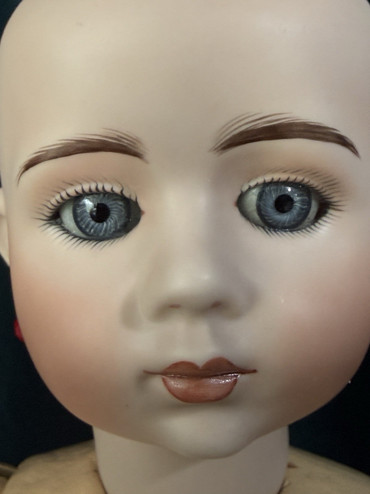 Artist Reproduction of Antique French Albert Marque 17” Doll Porcelain Head