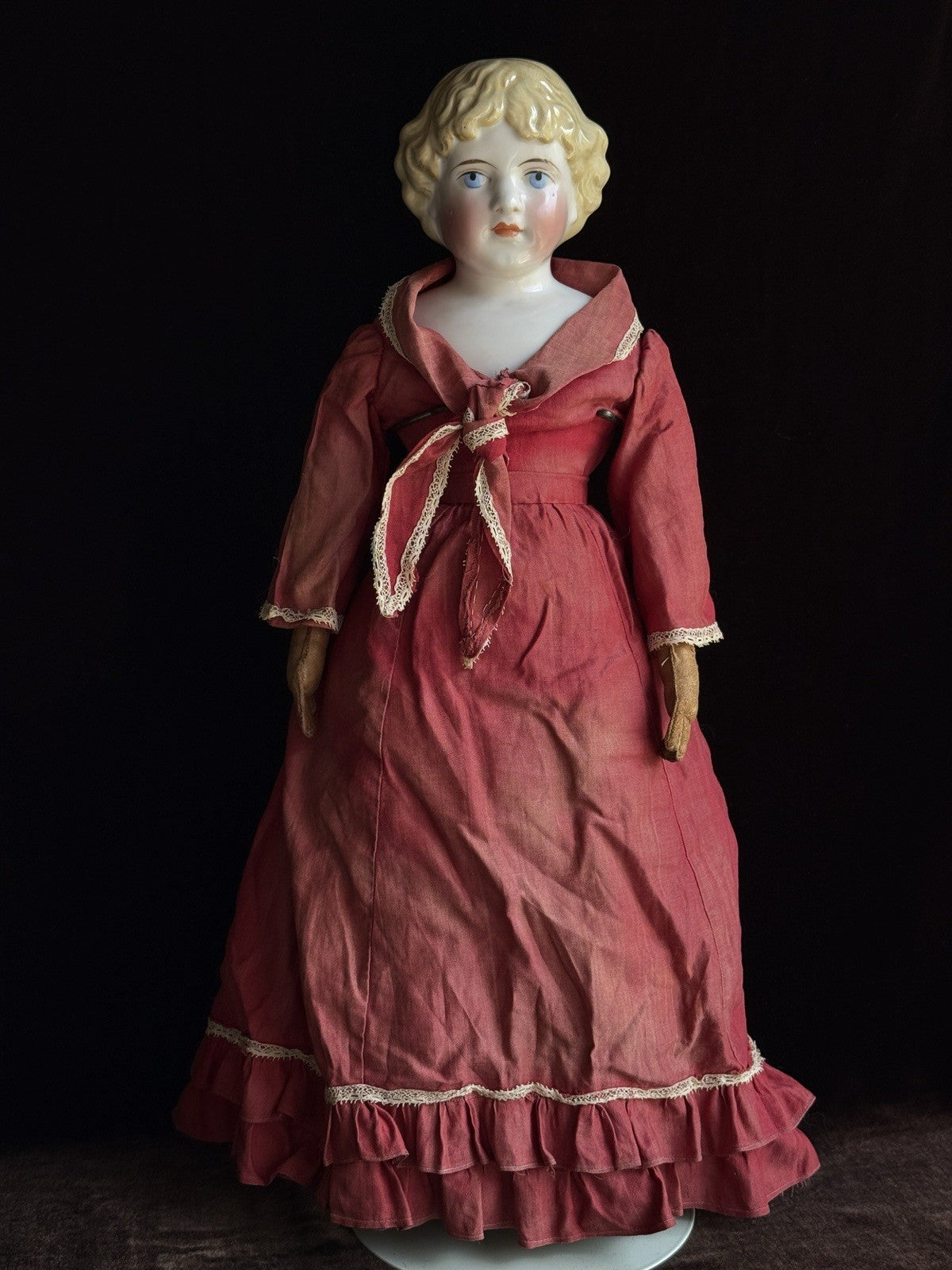 Antique German 20” Kling China Shoulder Head Doll