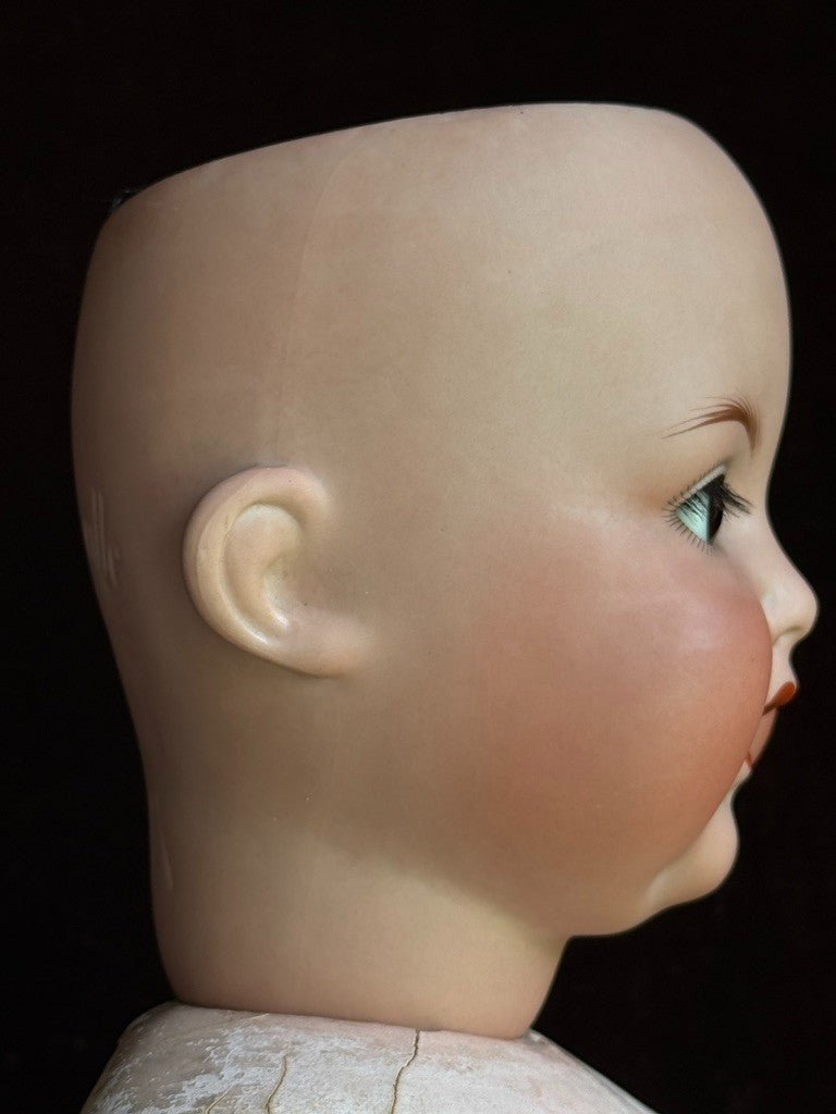 Antique German 25” Armand Marseille 996 Bisque Socket Head Toddler Doll