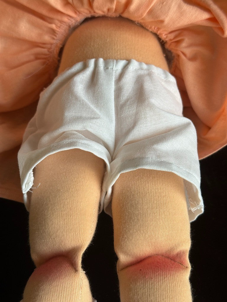 OOAK 14.5" British (?) Artist Judy’s Dolls Waldorf Style Cloth Doll with Tag