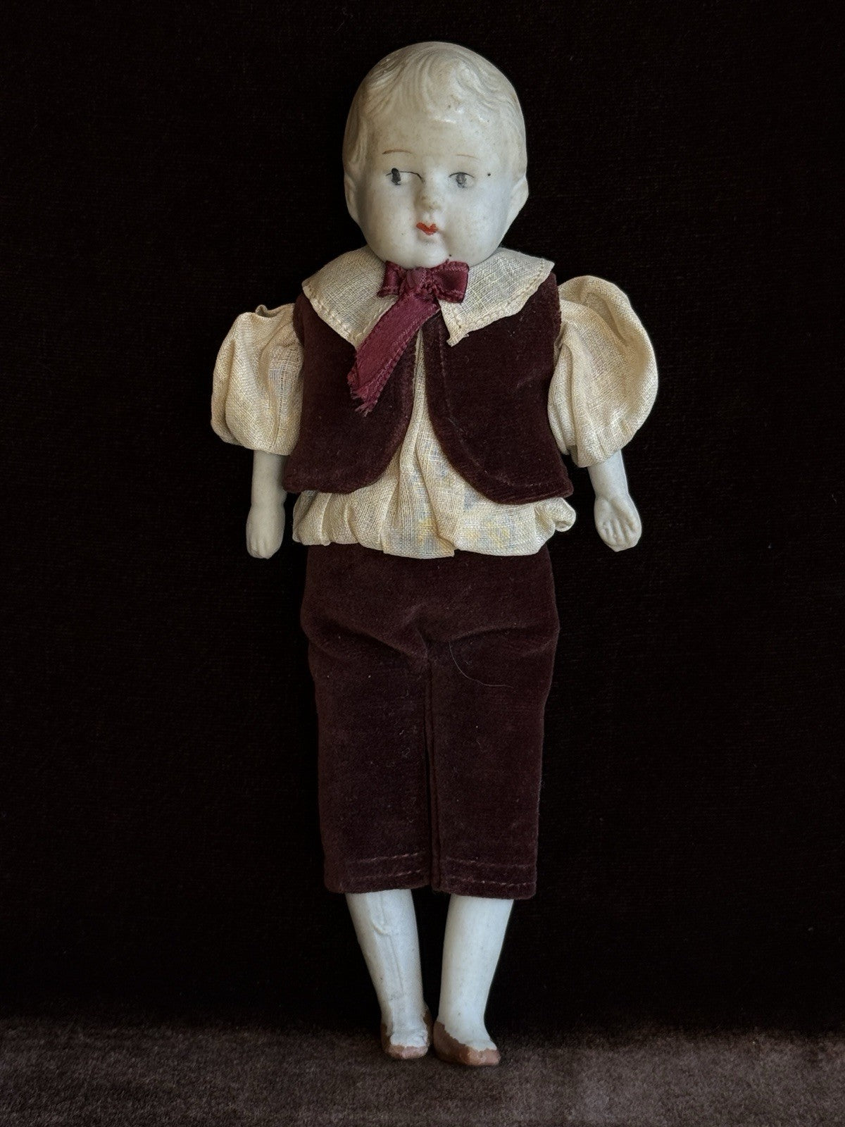 Lot of 2 Vintage Miniature 7.25” Made in Japan Bisque Head Dolls