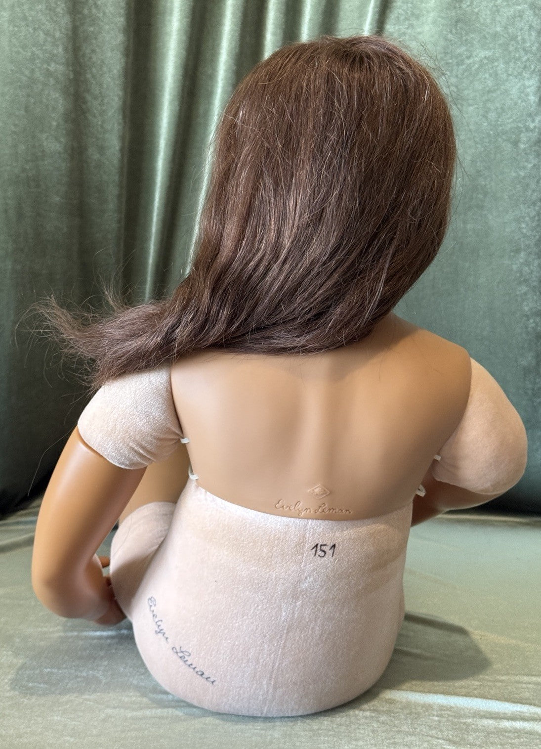 Huge 46” Collectible German Artist Evelyn Leman Vinyl Girl Doll