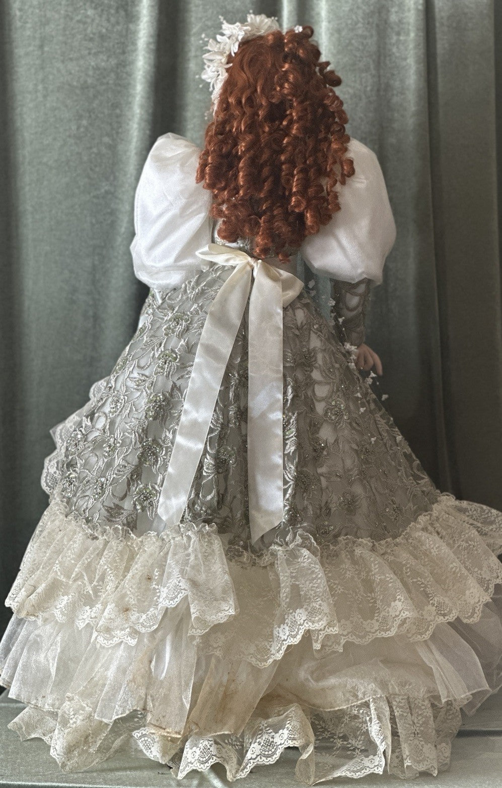 Collectible Large 42” Porcelain Doll “Sage ” by Rustie LE 2000 COA/Stand/Tag