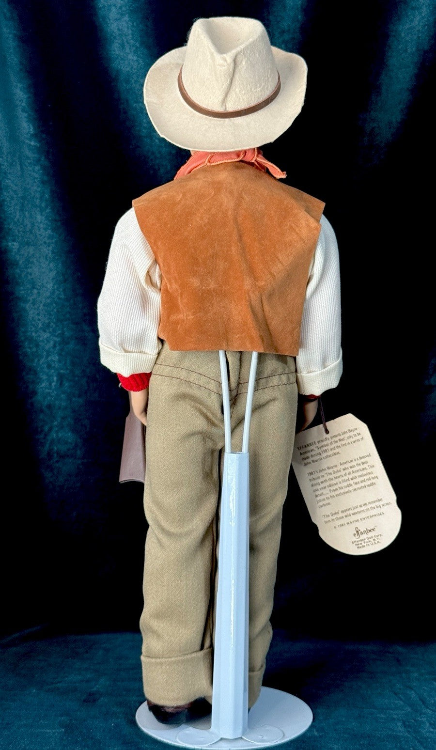 Lot Of 3 Vintage Effanbee/Franklin Mint Legend Series John Wayne Character Dolls