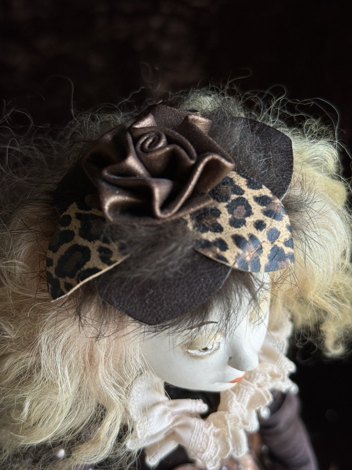 OOAK NIADA 17.5” Artist Ankie Daanen Paper Clay Mixed Media Character Doll