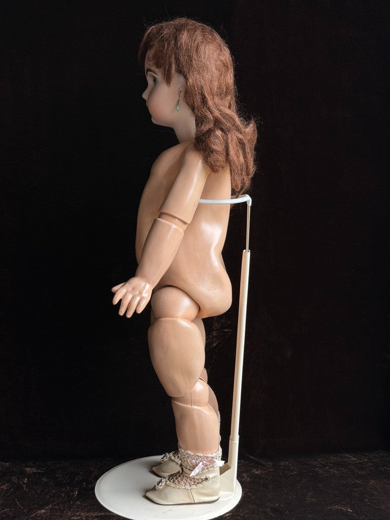 Vintage 24.5” Porcelain Compo. Reproduction of Antique French Jumeau Bebe Doll