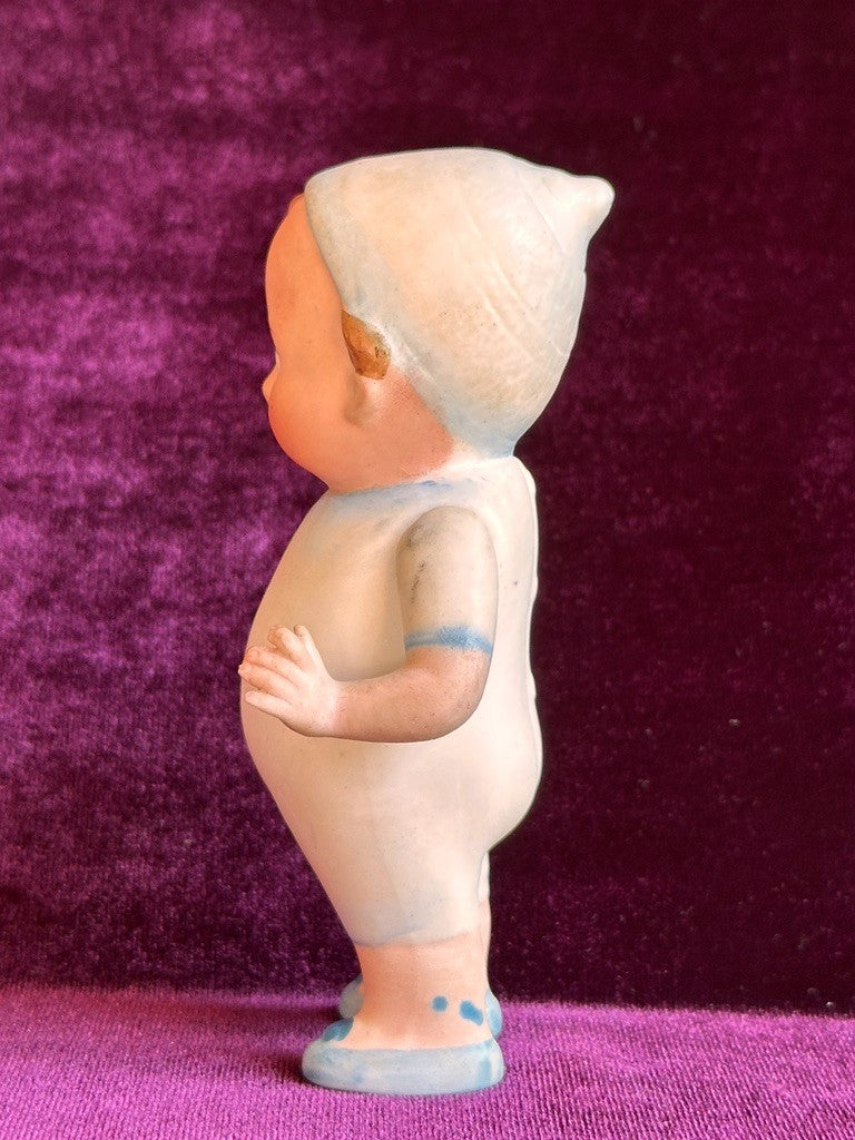 Rare Antique German 4.25” Baby Bud Style All Bisque Googly Doll