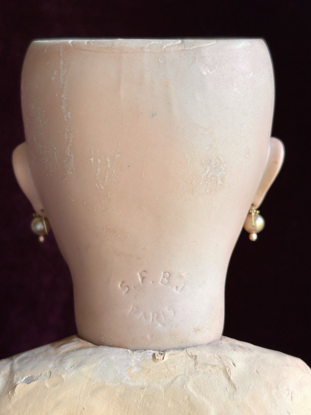 Large Antique French 29” SFBJ Jumeau Bisque Head Doll