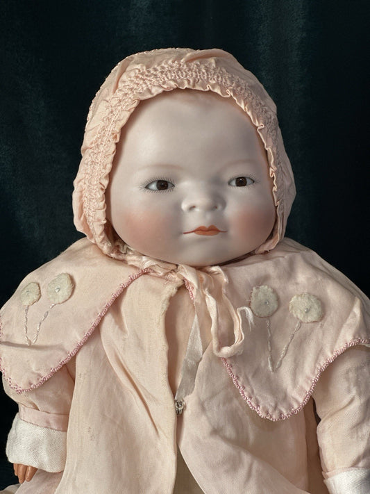 Antique  15” Bye Lo Doll  Bisque  Head by Grace Putnam Working Cryer