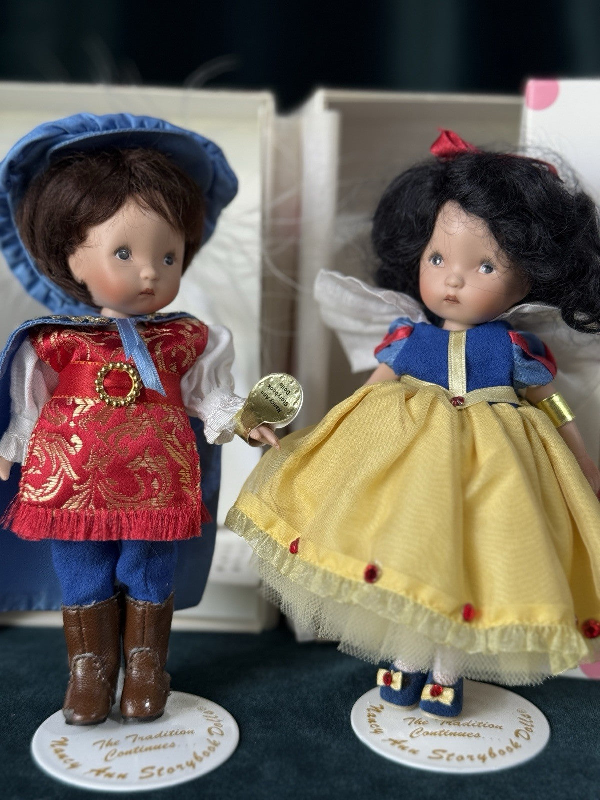 RARE MIB Lot Of 2 Nancy Ann Dolls Snow White And Her Prince Dianna Effner LE 125