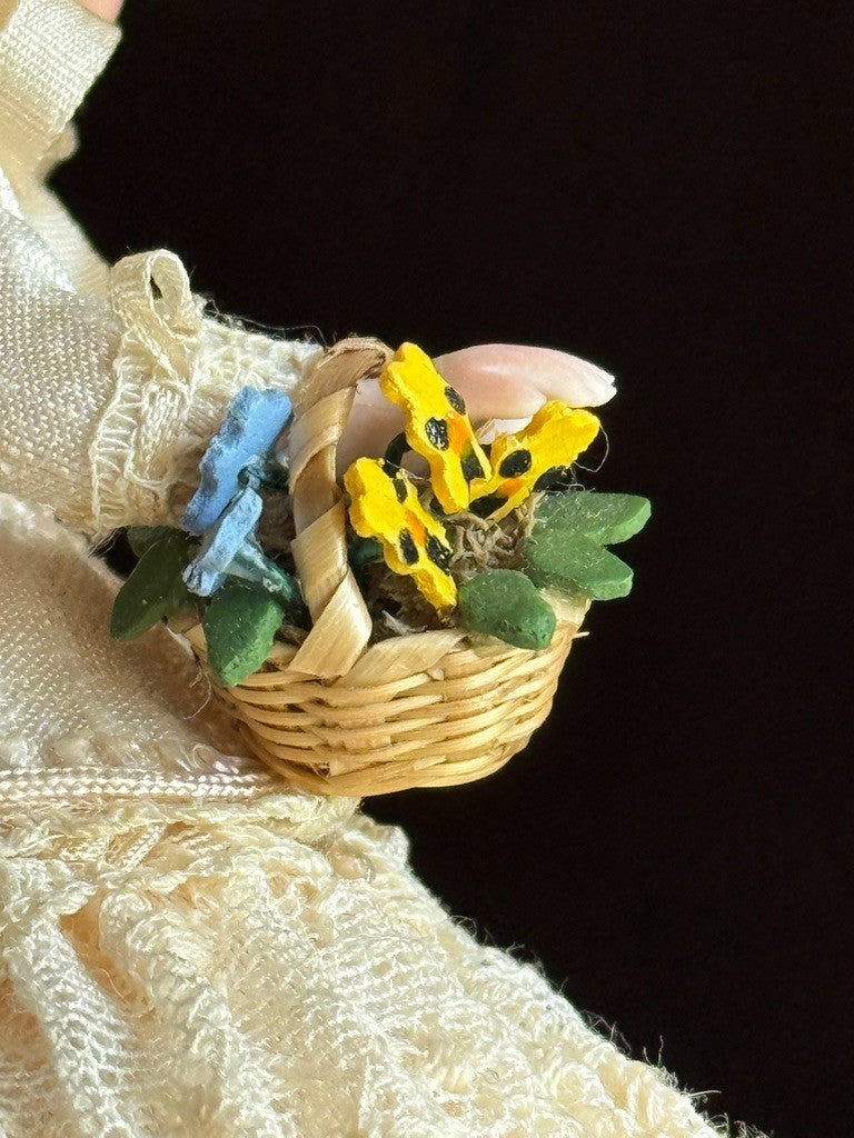 Miniature Artist 4” Porcelain Victorian Dollhouse Girl Doll