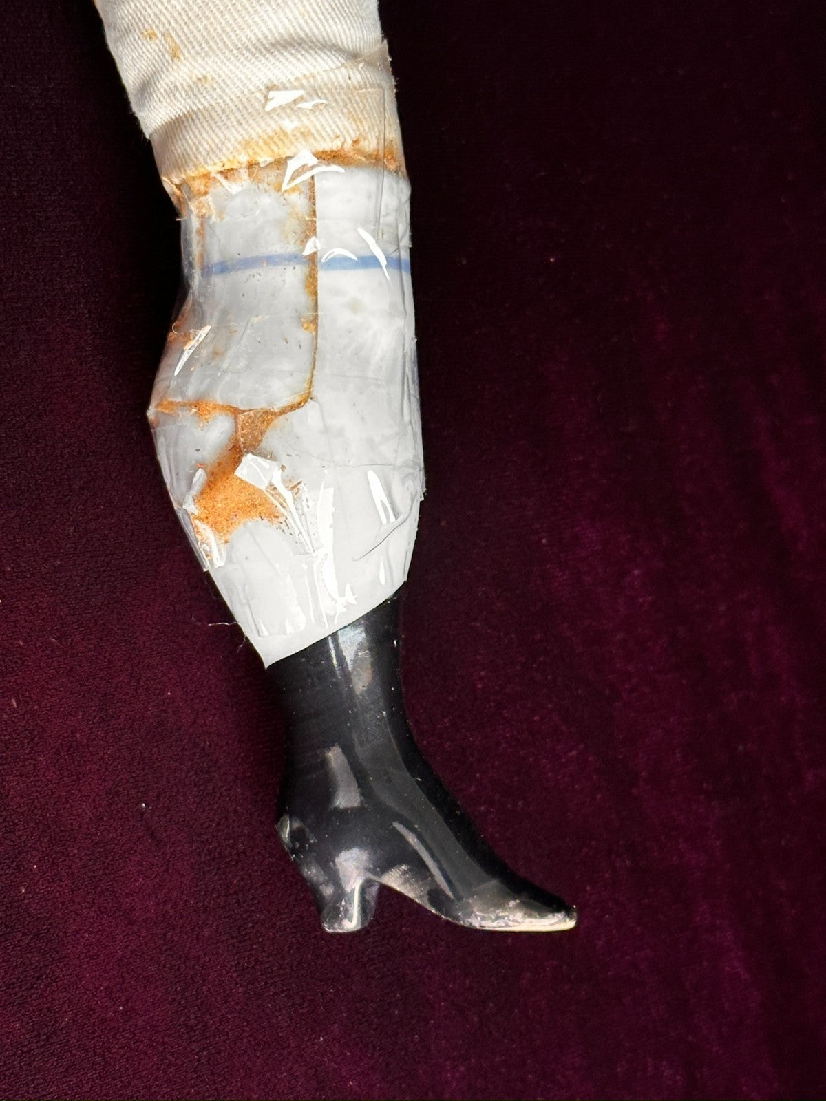 Large Antique German 27” Flat Top Highbrow China Shoulder Head Doll