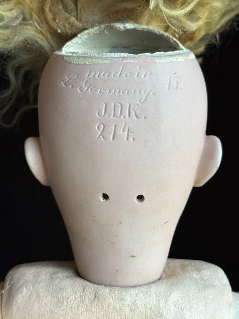 Large Antique German 27” Kestner 214 Bisque Head Doll
