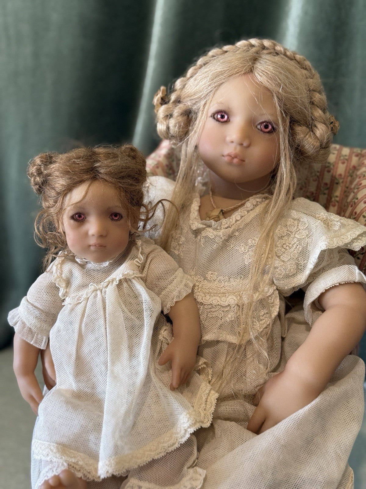 MIB Vinyl Annette Himstedt 24” Doll “Freeke And Bibi” 1997 Box/COA/Tag