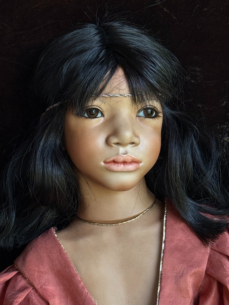 Rare Lifelike Annette Himstedt 29” Porcelain Doll Jondal New in Box LE 70
