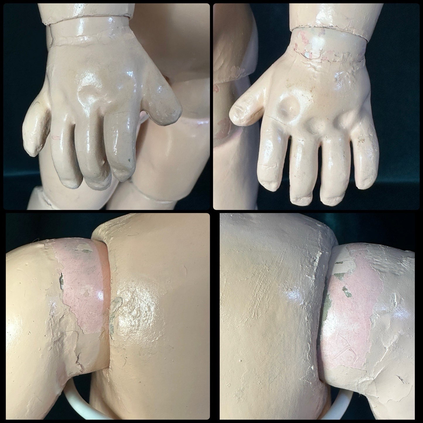 Antique German 23” Gebruder Kuhnlenz 44.31 DEP Bisque Head Doll