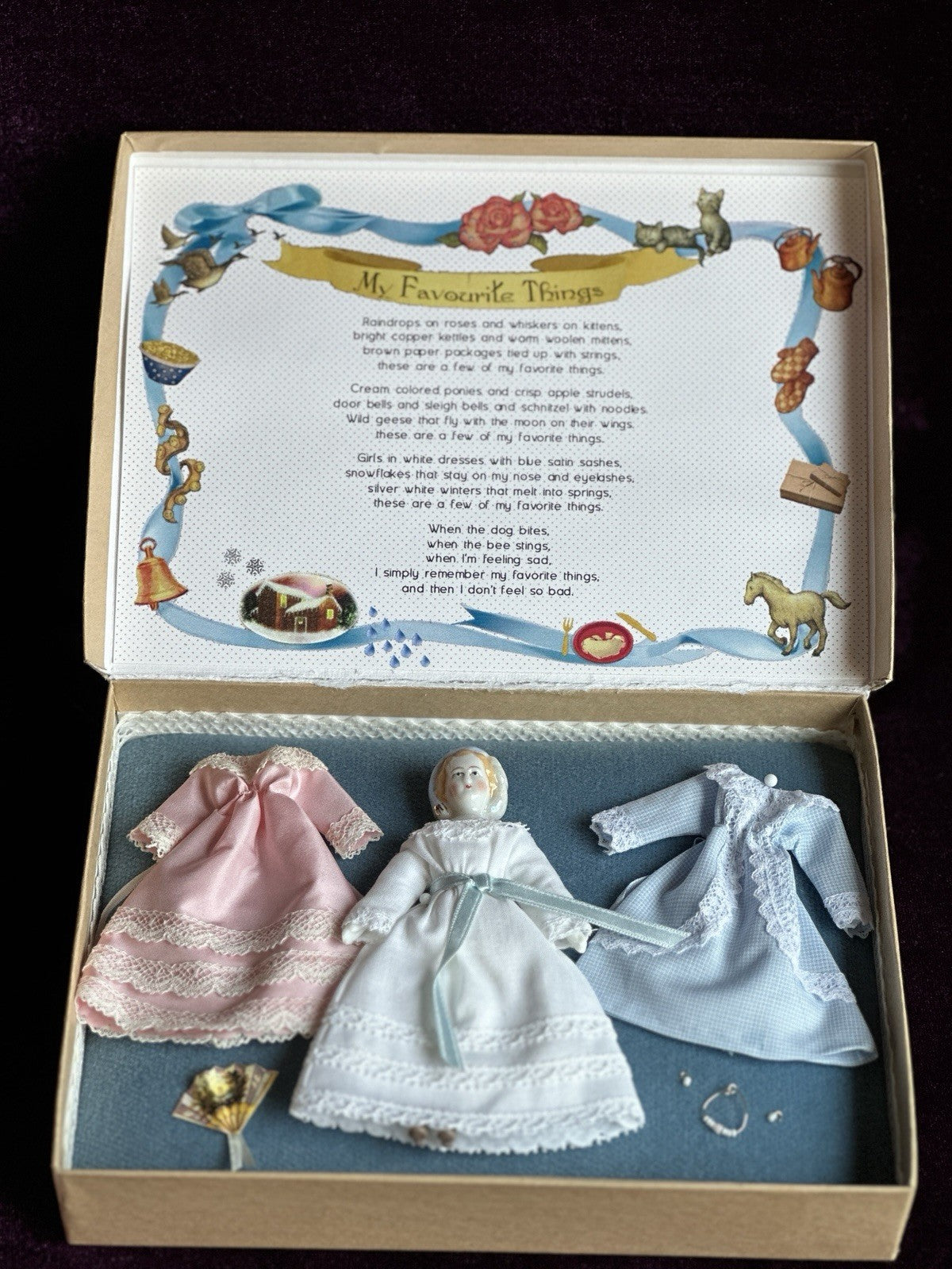 Collectible UFDC Porcelain Repro of China Doll by Rosemarie Snyder with Wardrobe