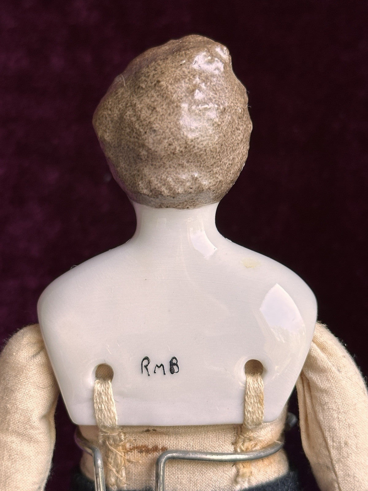Rare 10.5” Porcelain Reproduction Of Antique German Male China Groom Doll