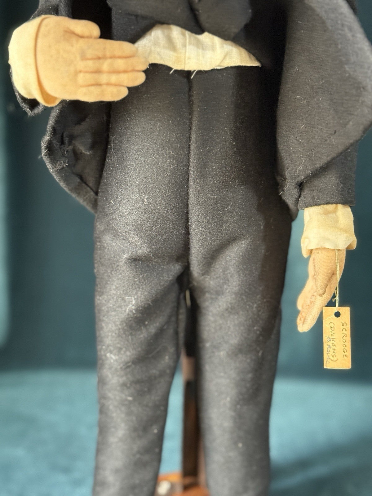 Rare Charles Dickens’ Character Scrooge 20” Stockinette Doll by Bernard Ravca