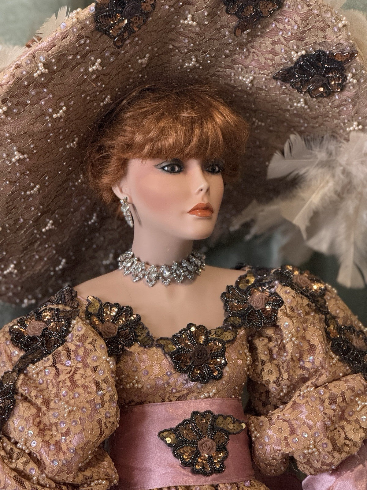 Collectible Large 42” Porcelain Doll “Stormy ” by Rustie LE 2500 COA/Xtra Outfit