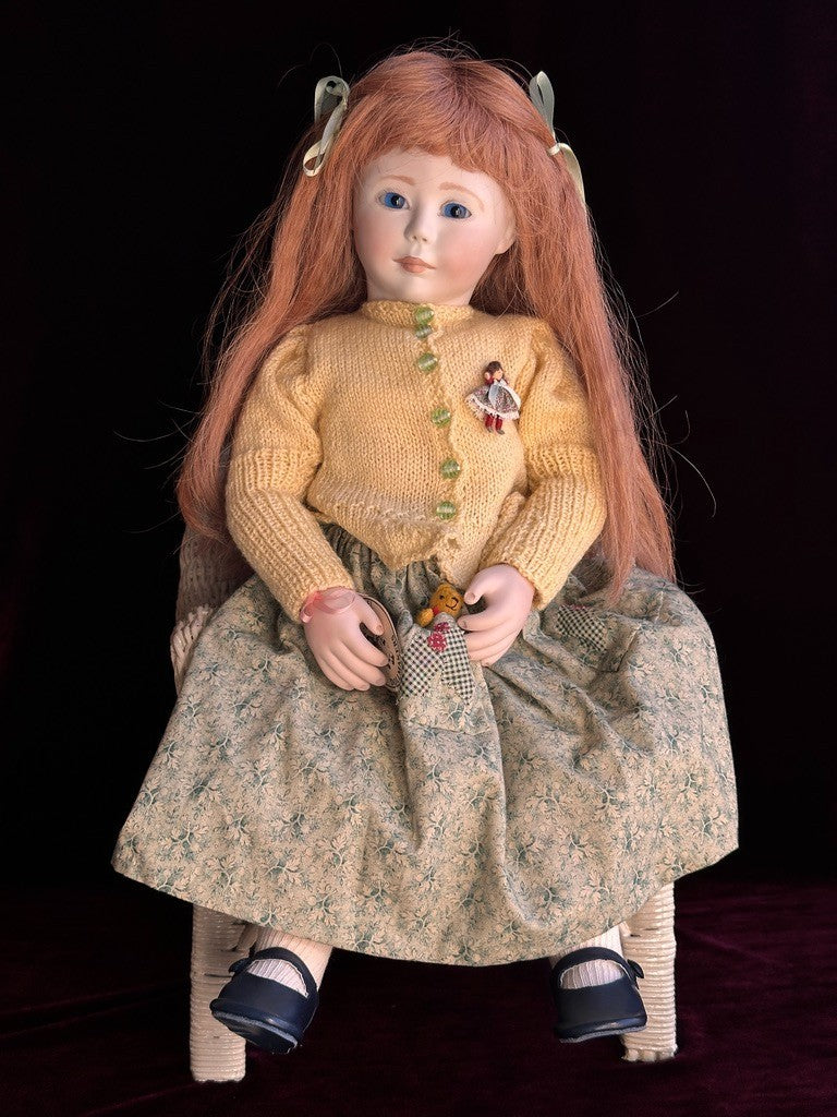 Large Collectible 21" Wooden/Porcelain Lynne & Michael Roche Hannah LE Doll