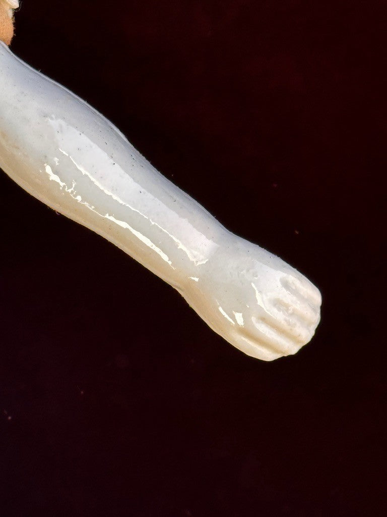 Antique German 16.5” Flat Top Highbrow China Shoulder Head Doll