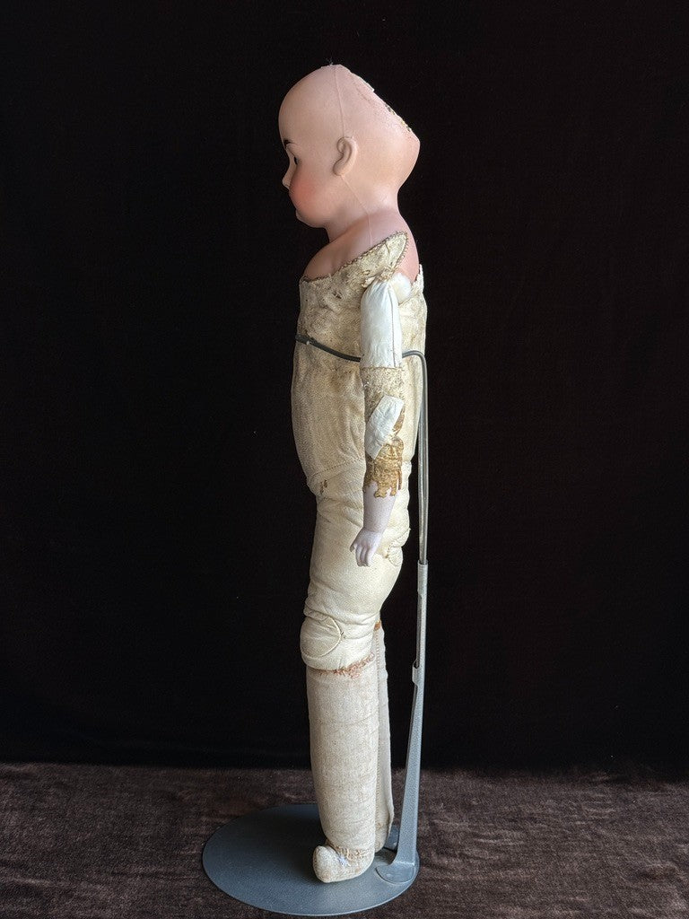 Antique German 21” ABG Alt Beck & Gottschalk Turned Bisque Shoulder Head Doll