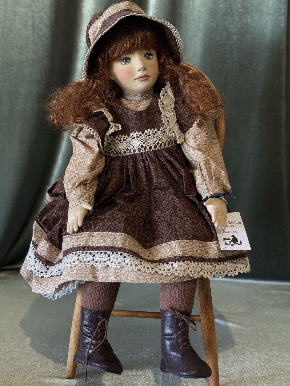 OOAK Artist Judy Rankine 28”  Jessie Bishop Doll “Jessica” Box/Tag/COA