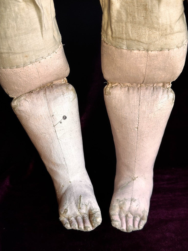 Large Antique American Martha Chase 25" Oil Painted Cloth Baby Doll