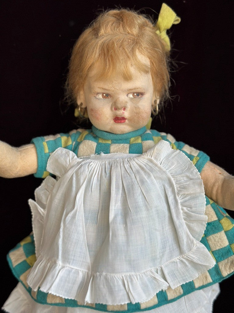 Vintage Italian 18" Lenci Grugnetto 1500/B Series Felt Grumpy Doll