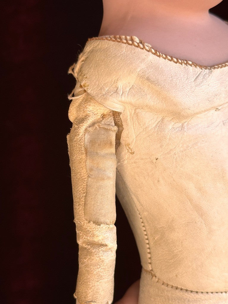 Antique German 14” Gebruder Heubach Pouty Bisque Shoulder Head Boy Doll