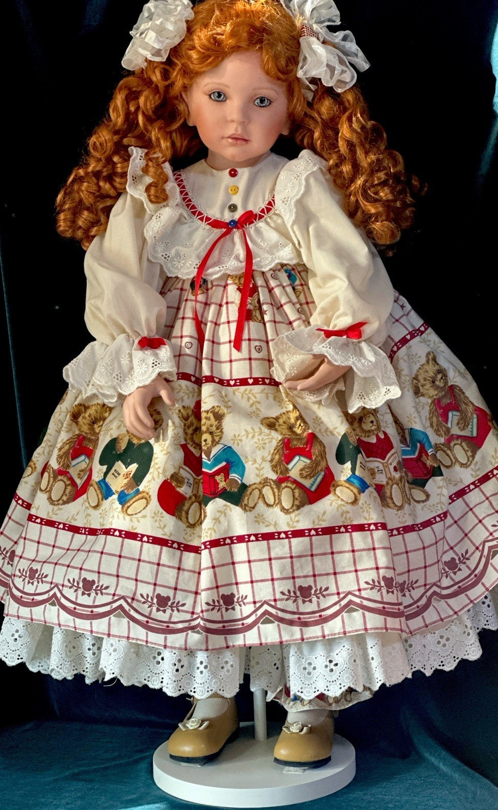 Large 29” Porcelain Doll “Abbie” by Donna Rubert LE 1000 Tag/Toy