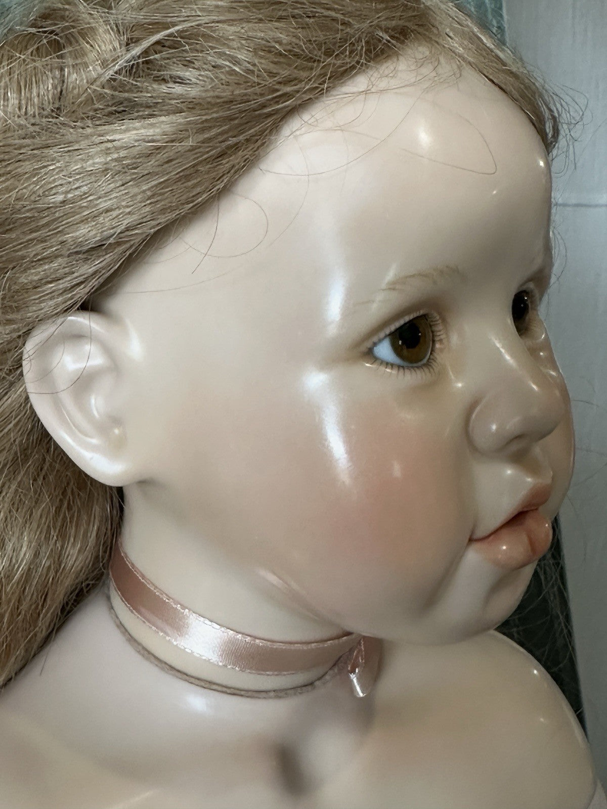 Collectible Artist Susan Krey Baby 26” Doll “Veronica” Wax Over Porcelain  LE 25