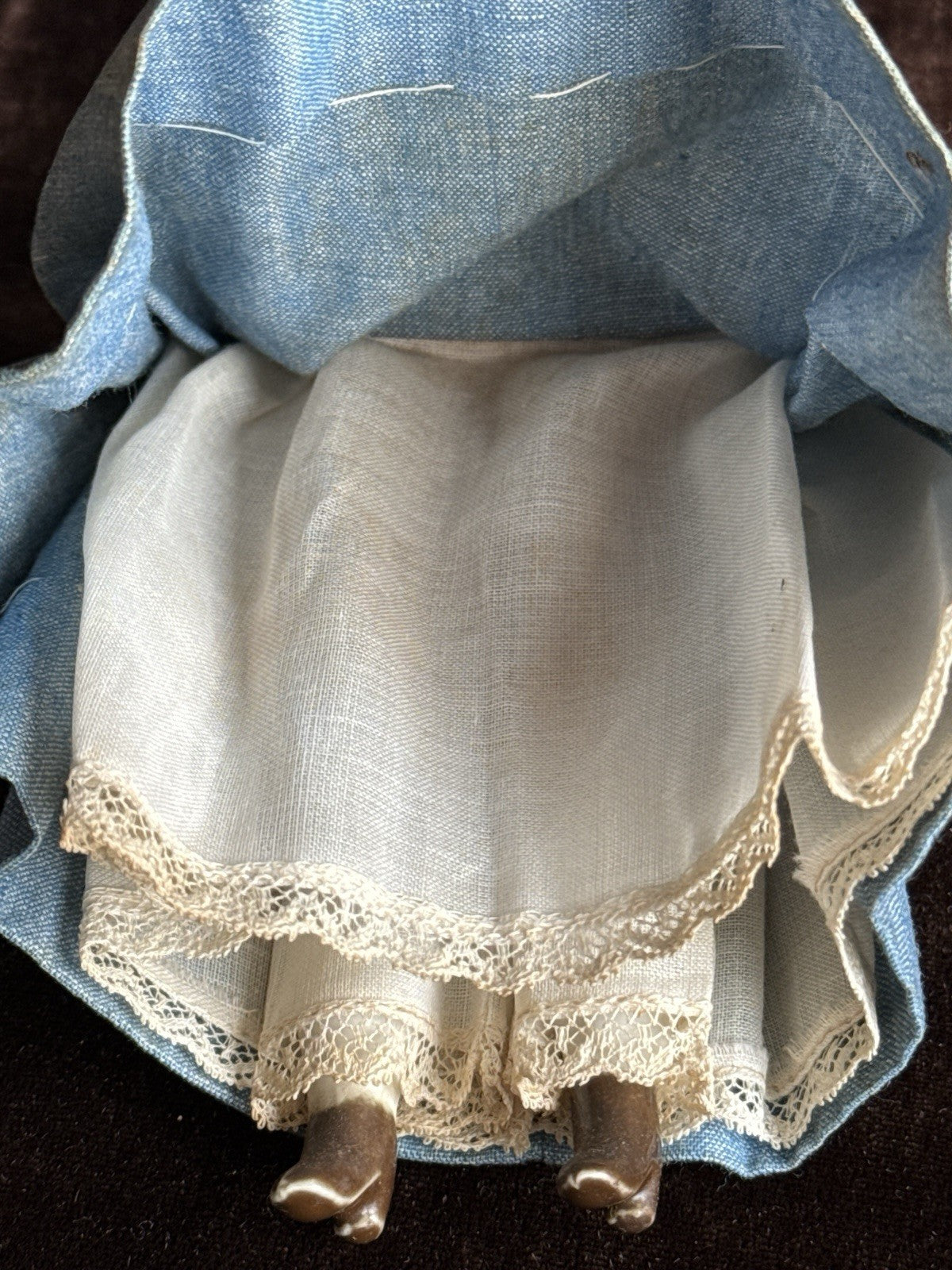 Antique German Cabinet Size 8.5” Lowbrow China Shoulder Head Doll