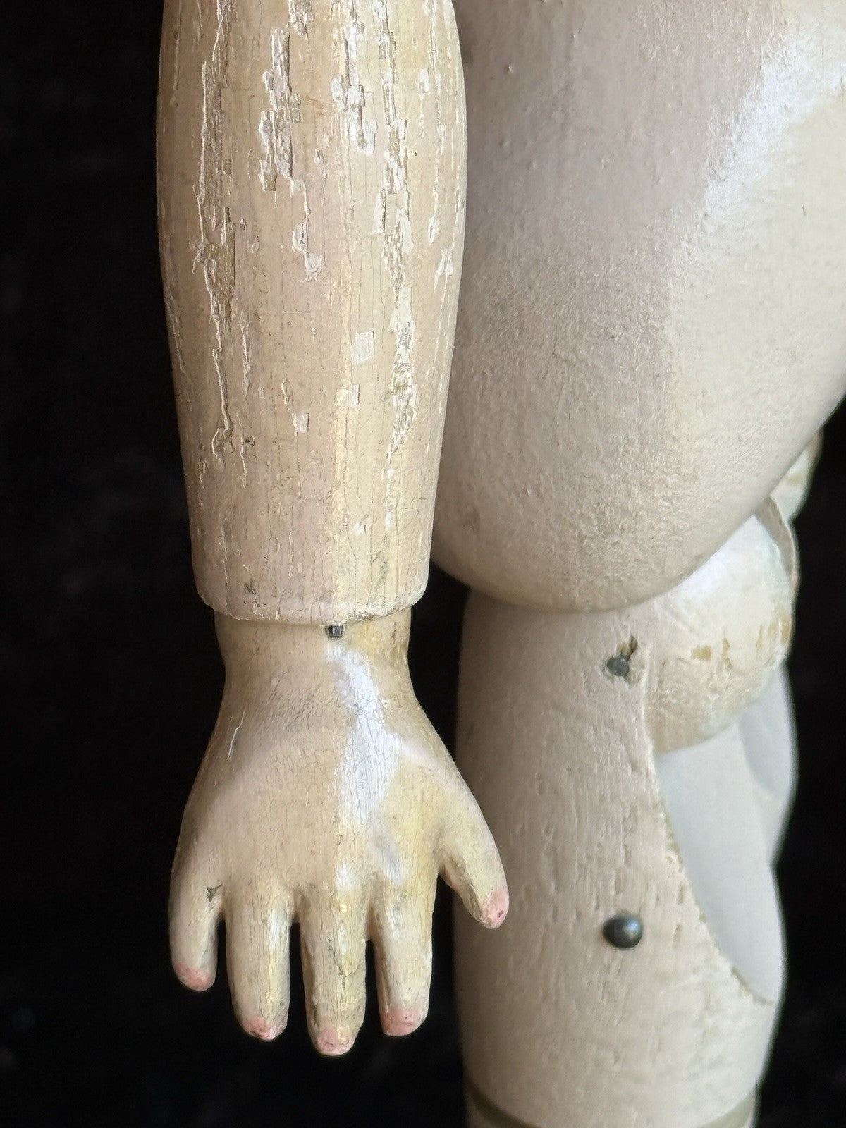 Antique American 16” Schoenhut 403 Wooden Jointed Boy Doll
