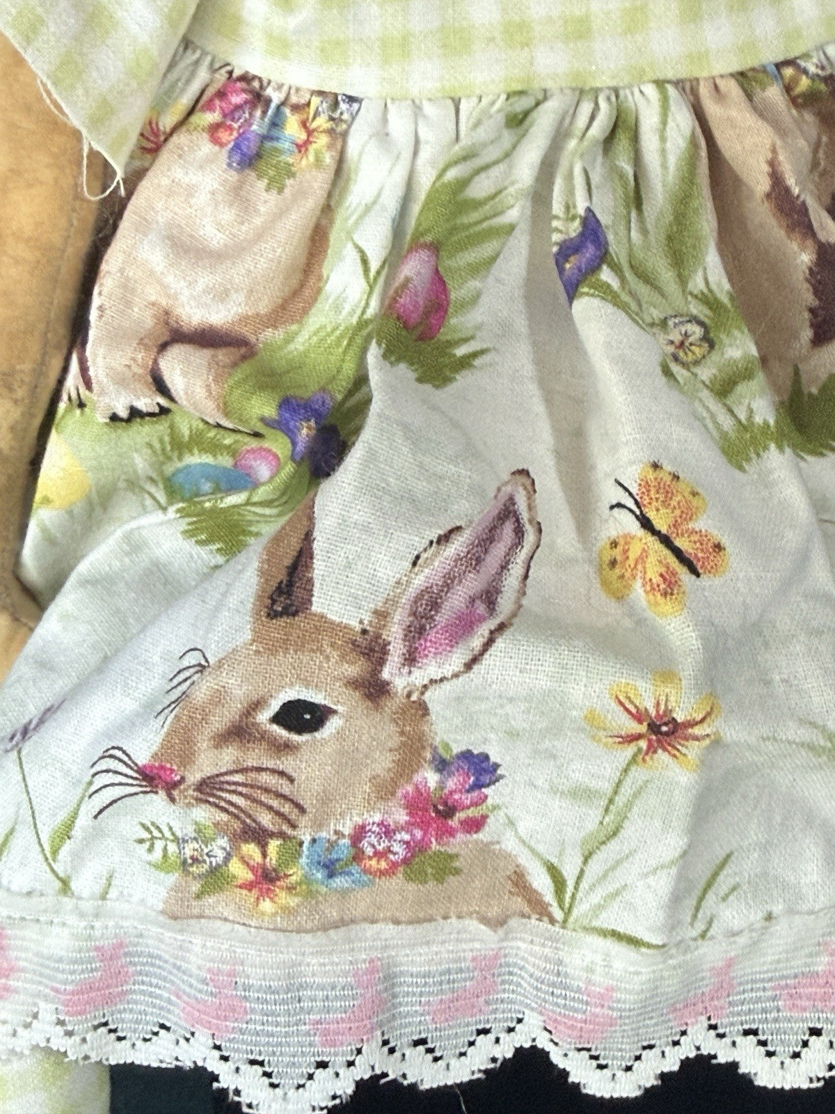 OOAK (?) Artist Handmade Whimsical Cloth 22” Doll “Bunny”