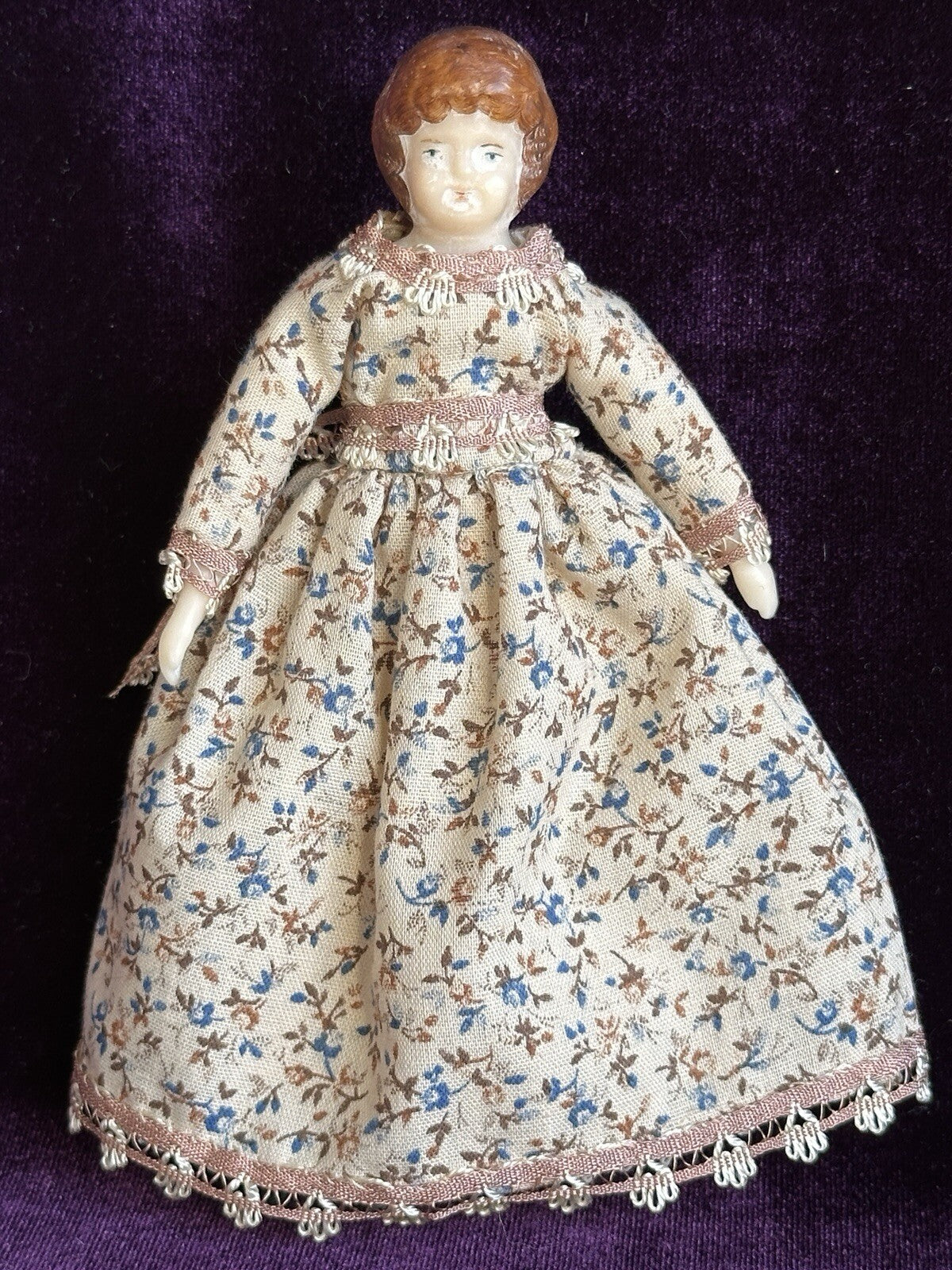 Lot of 2 Miniature Antique/Vintage German China Dollhouse Dolls