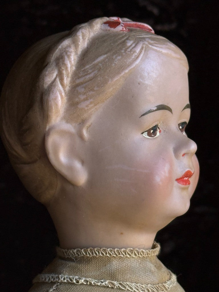 Rare Antique German 12.75” Wagner & Zetzsche Inge Composition Art Character Doll