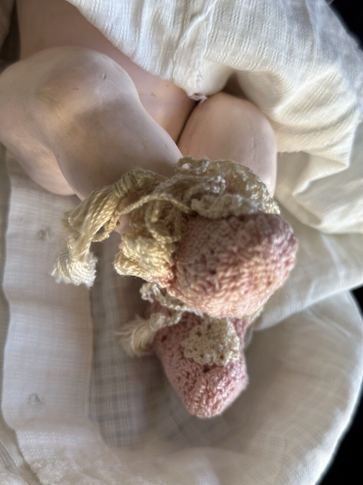 Rare Antique German 11.5” Kley Hahn 160 Open/Closed Mouth Bisque Head Baby Doll